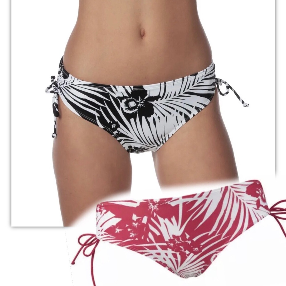 Panache Claudette Tropical Flower swim bikini bottoms draw string XL 2x1